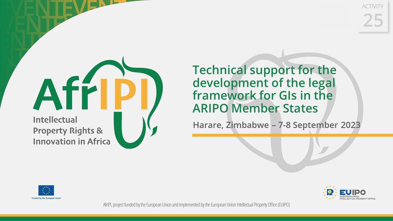 Technical support for the development of the legal framework for GIs in the ARIPO Member States