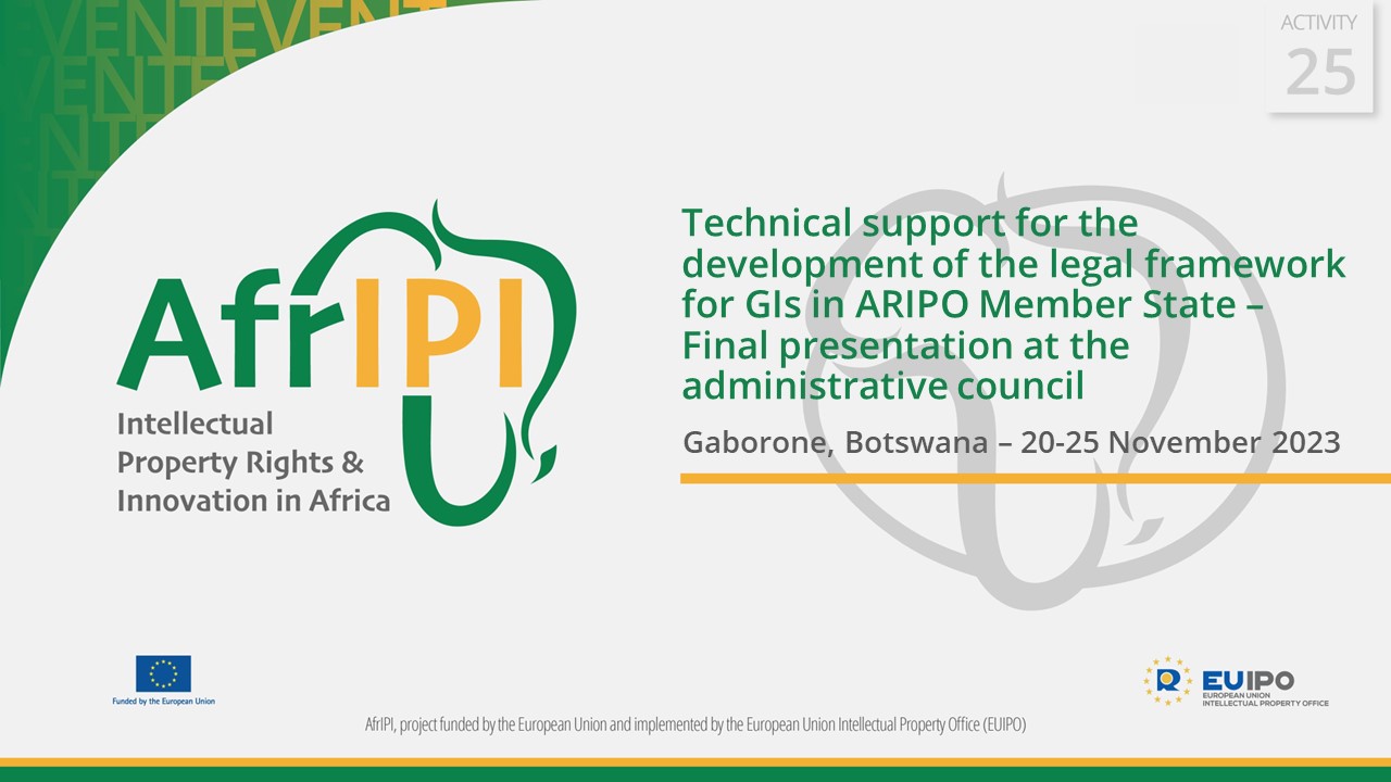 Technical support for the development of GIs in ARIPO member states: Botswana  
