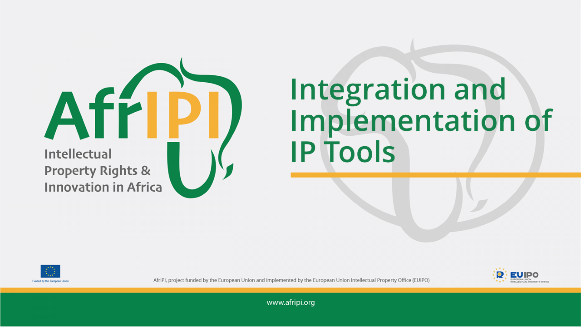 Afripi logo and title for the event