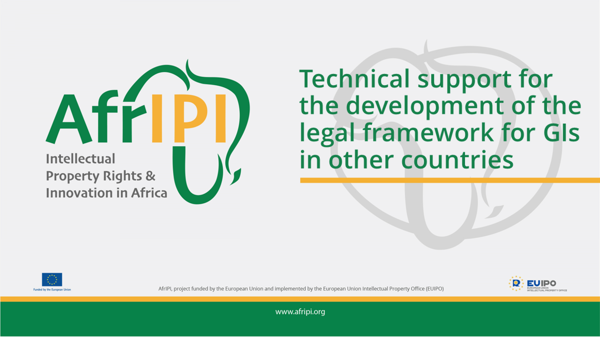 Afripi logo and title for the event