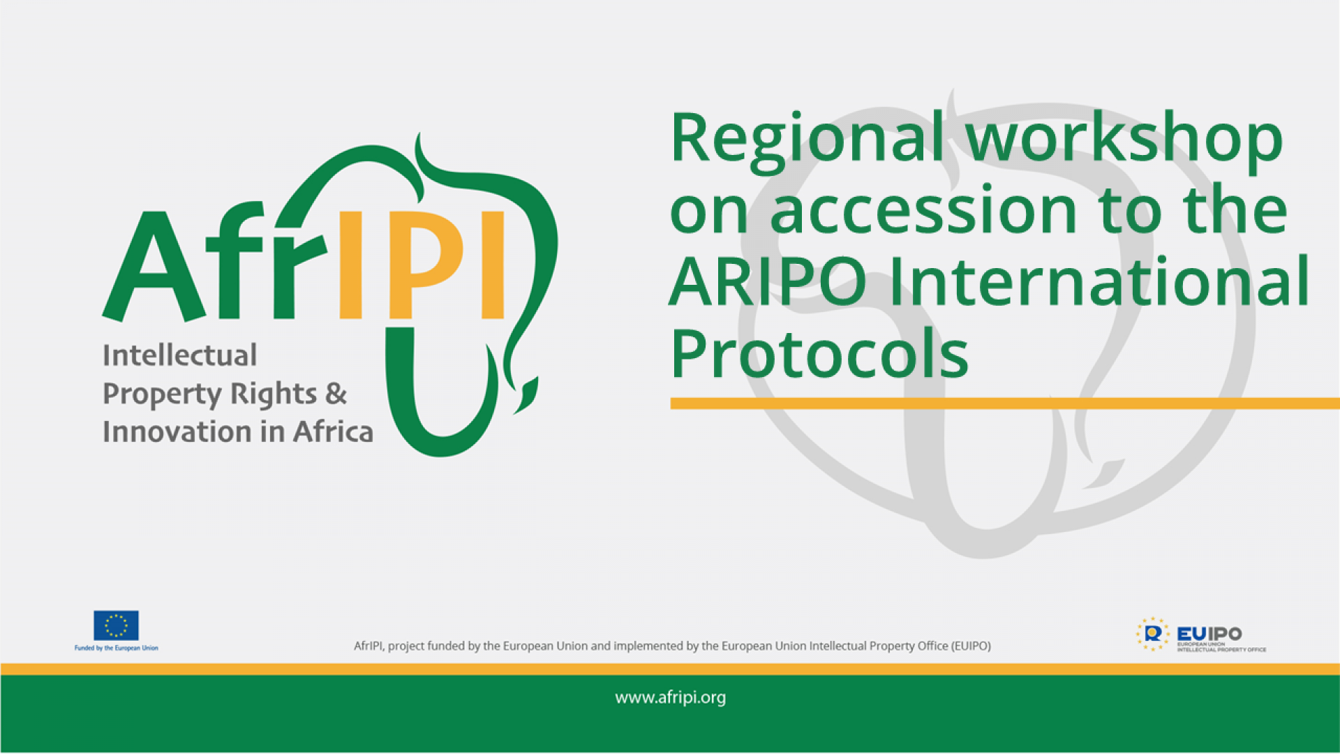 Afripi logo and title for the event