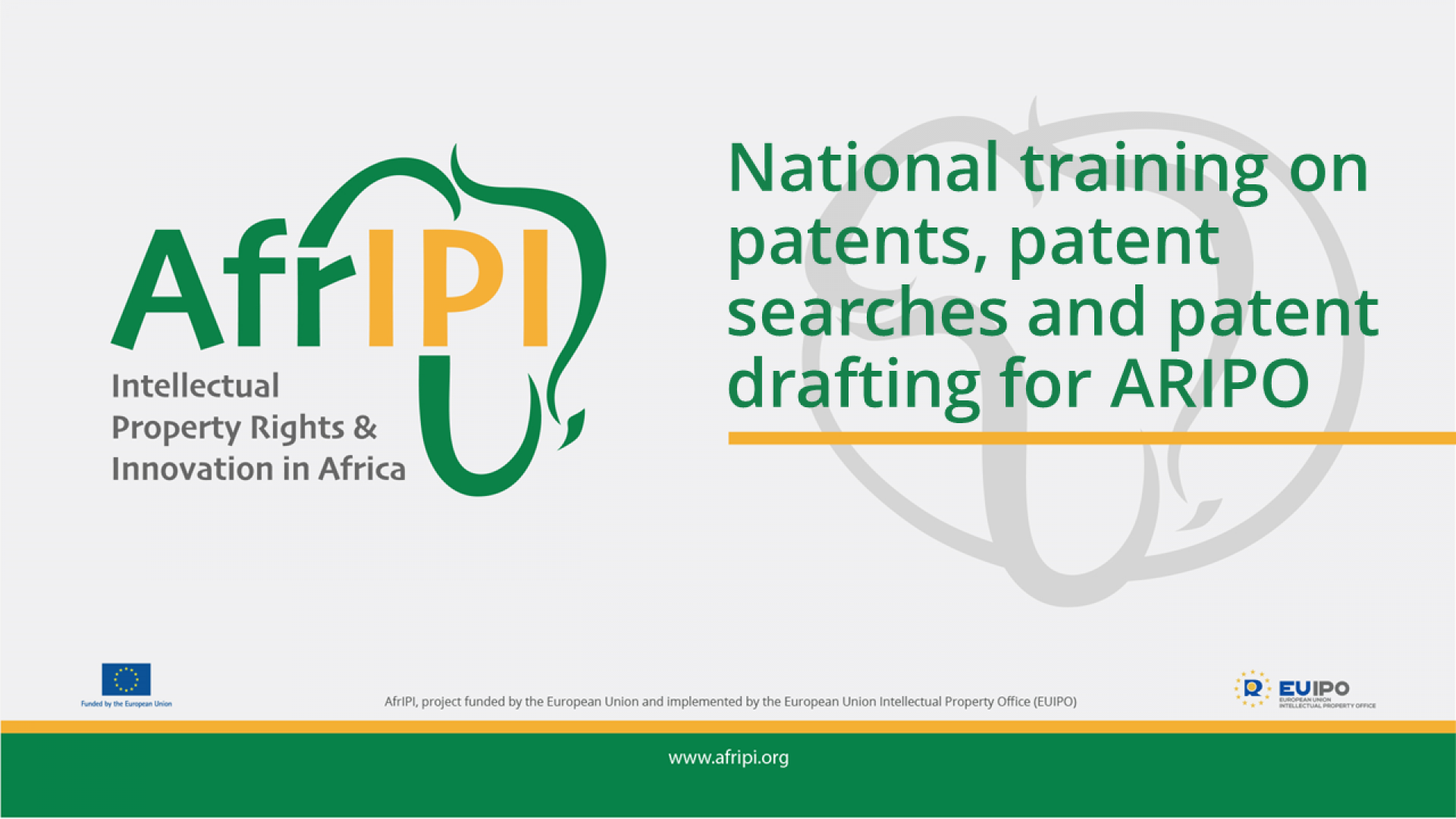Afripi logo and title for the event