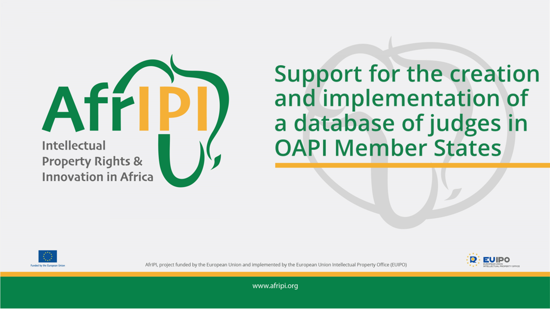 Afripi logo and title for the event