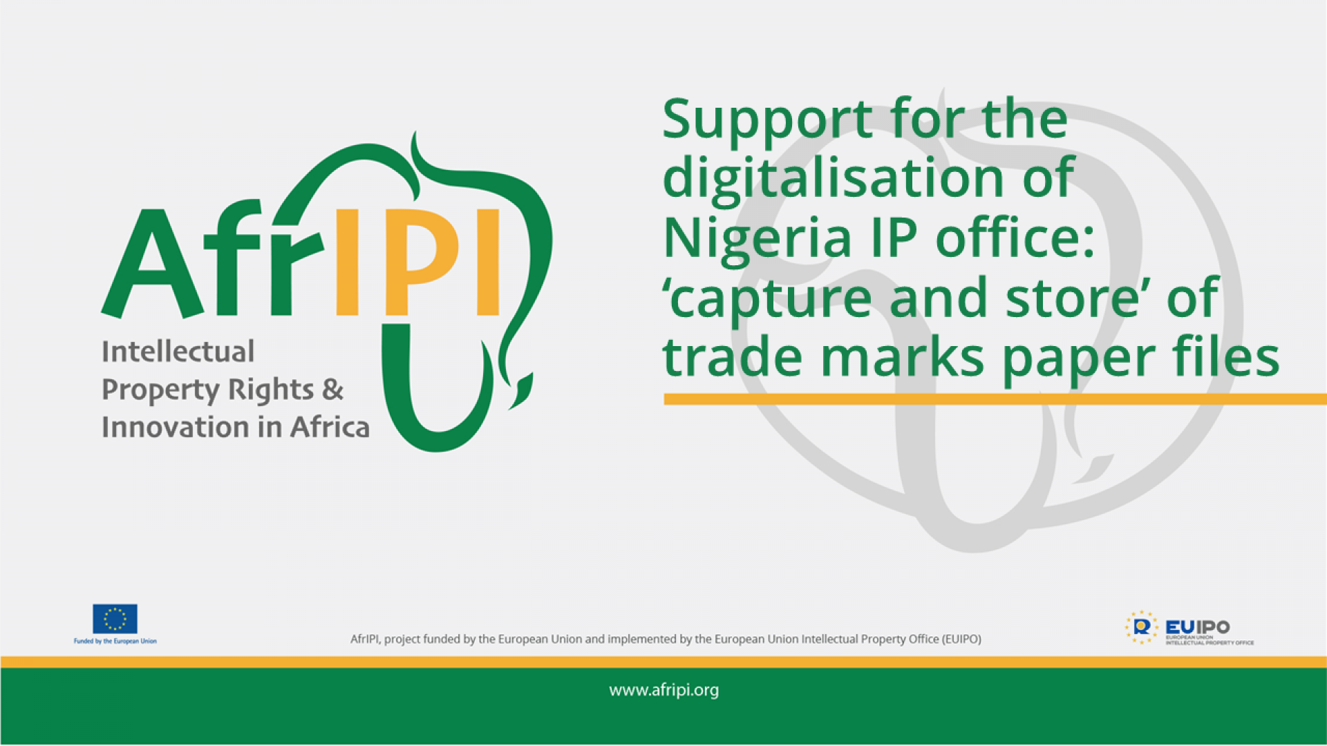 Afripi logo and title for the event