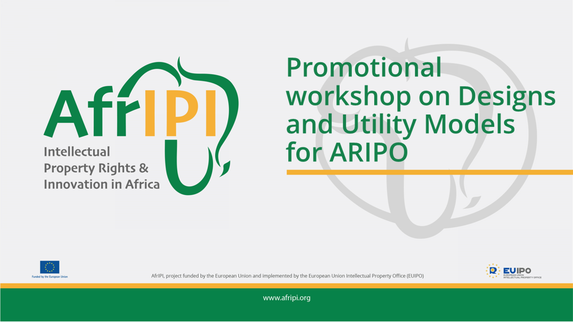 Afripi logo and title for the event