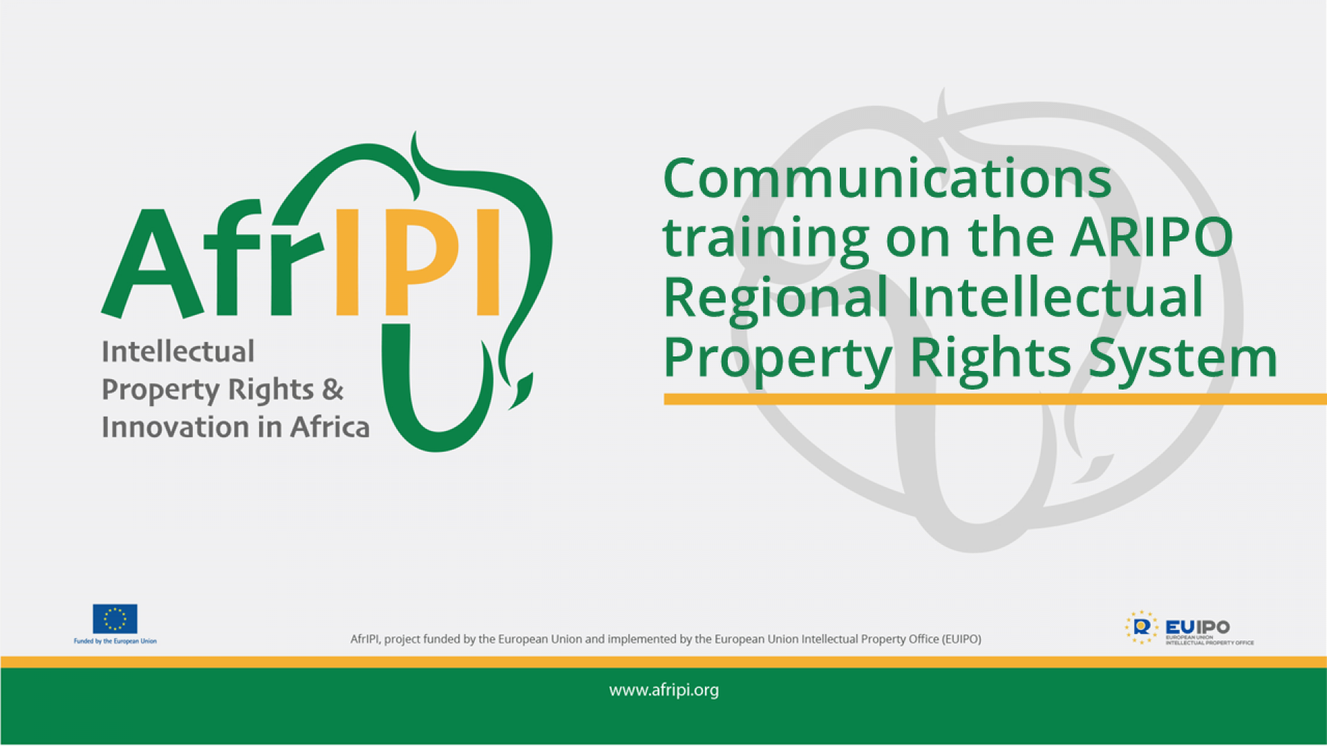 Afripi logo and title for the event