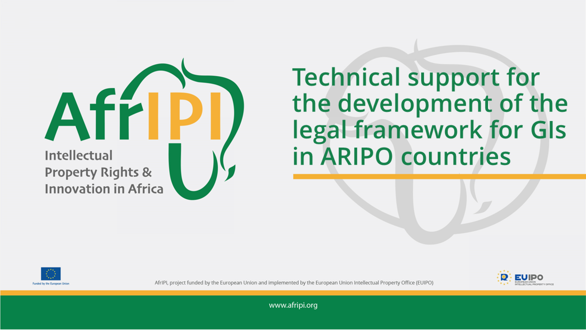 Afripi logo and title for the event