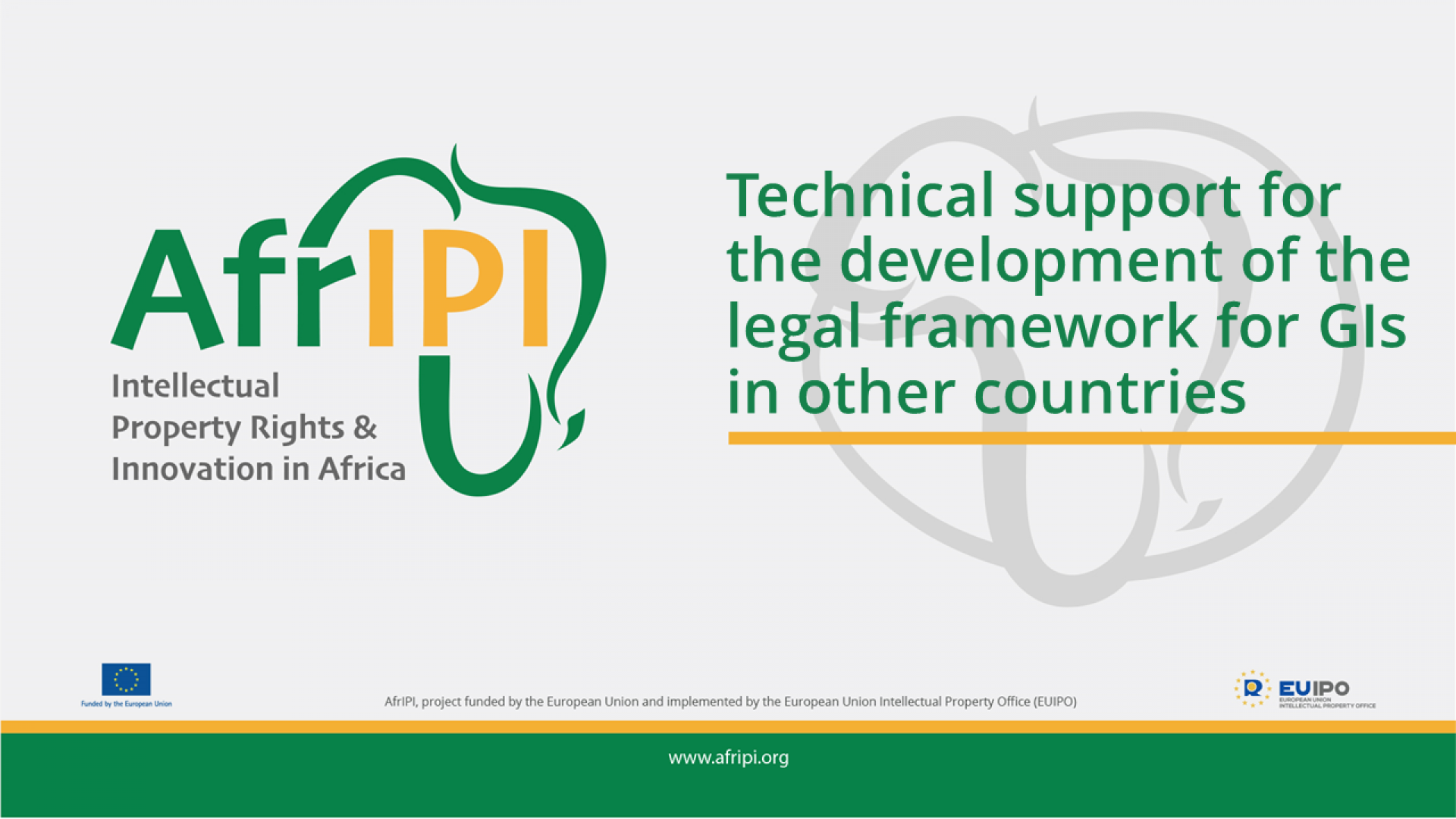 Afripi logo and title for the event