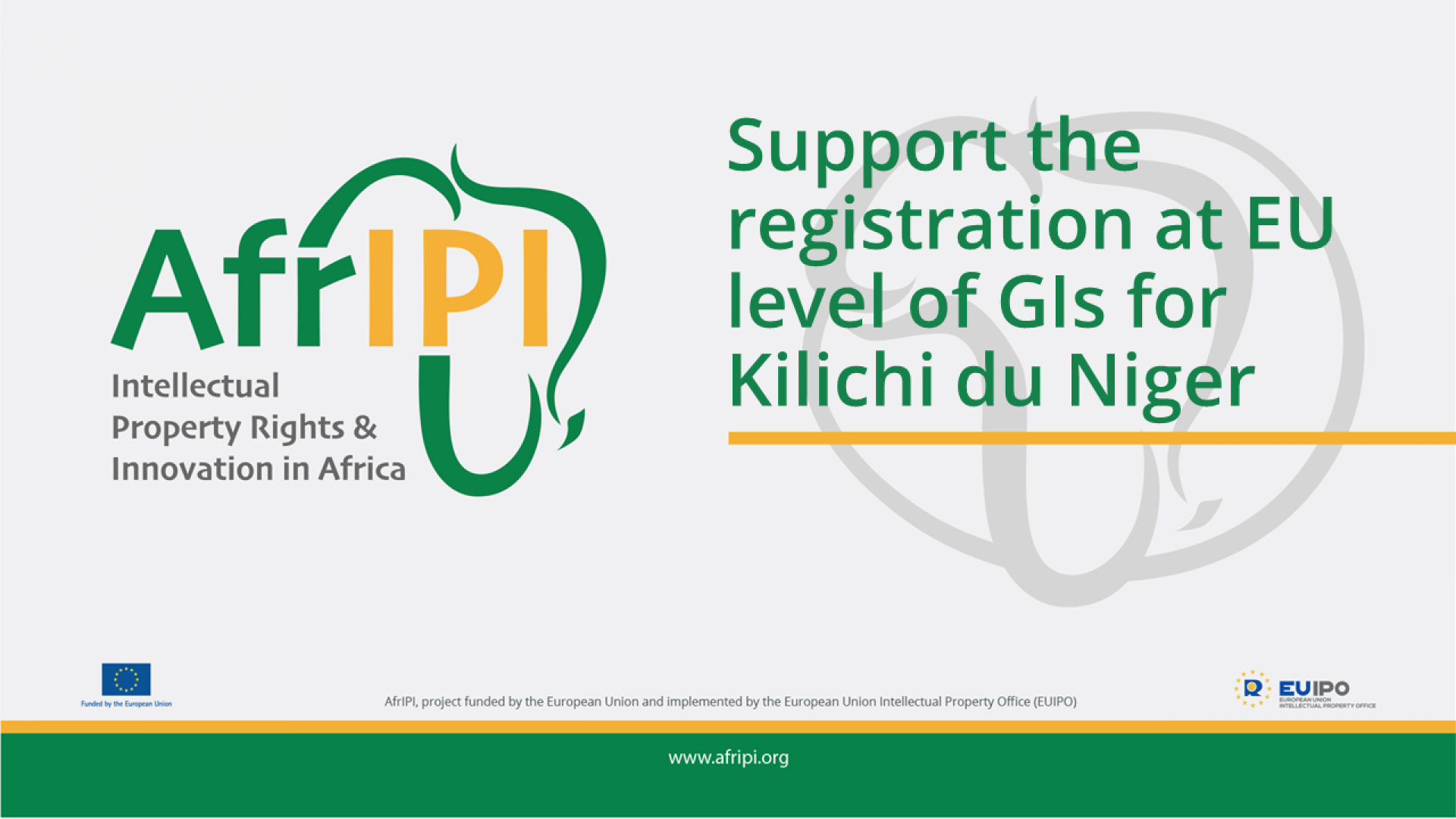 Afripi logo and title for the event