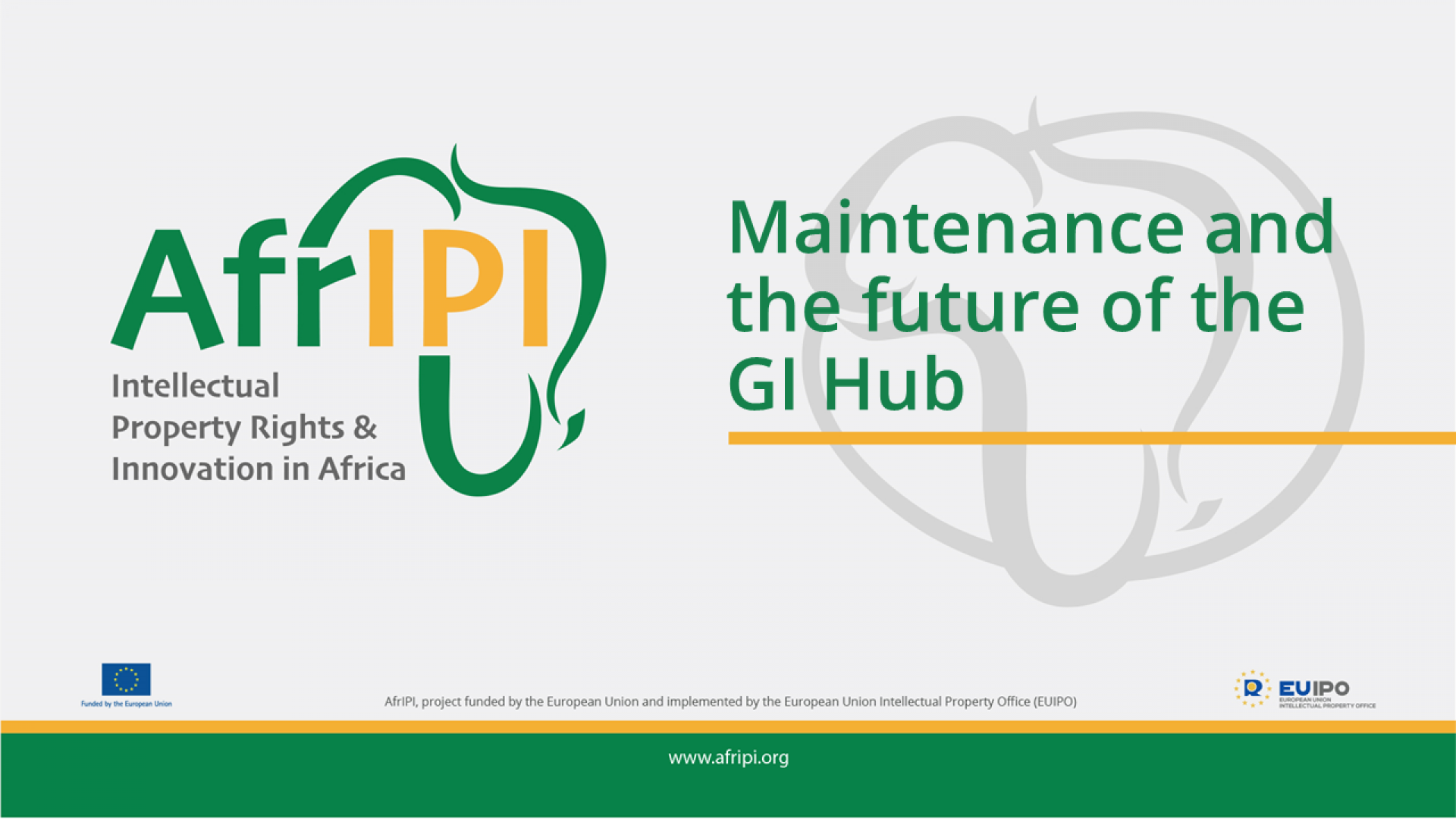 Afripi logo and title for the event