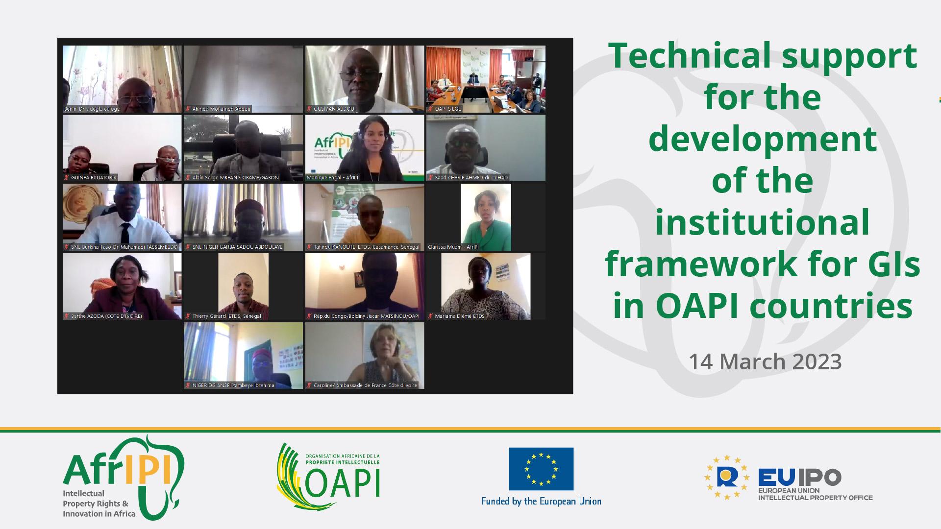 A datascreen with the participants in it and text next to the screen