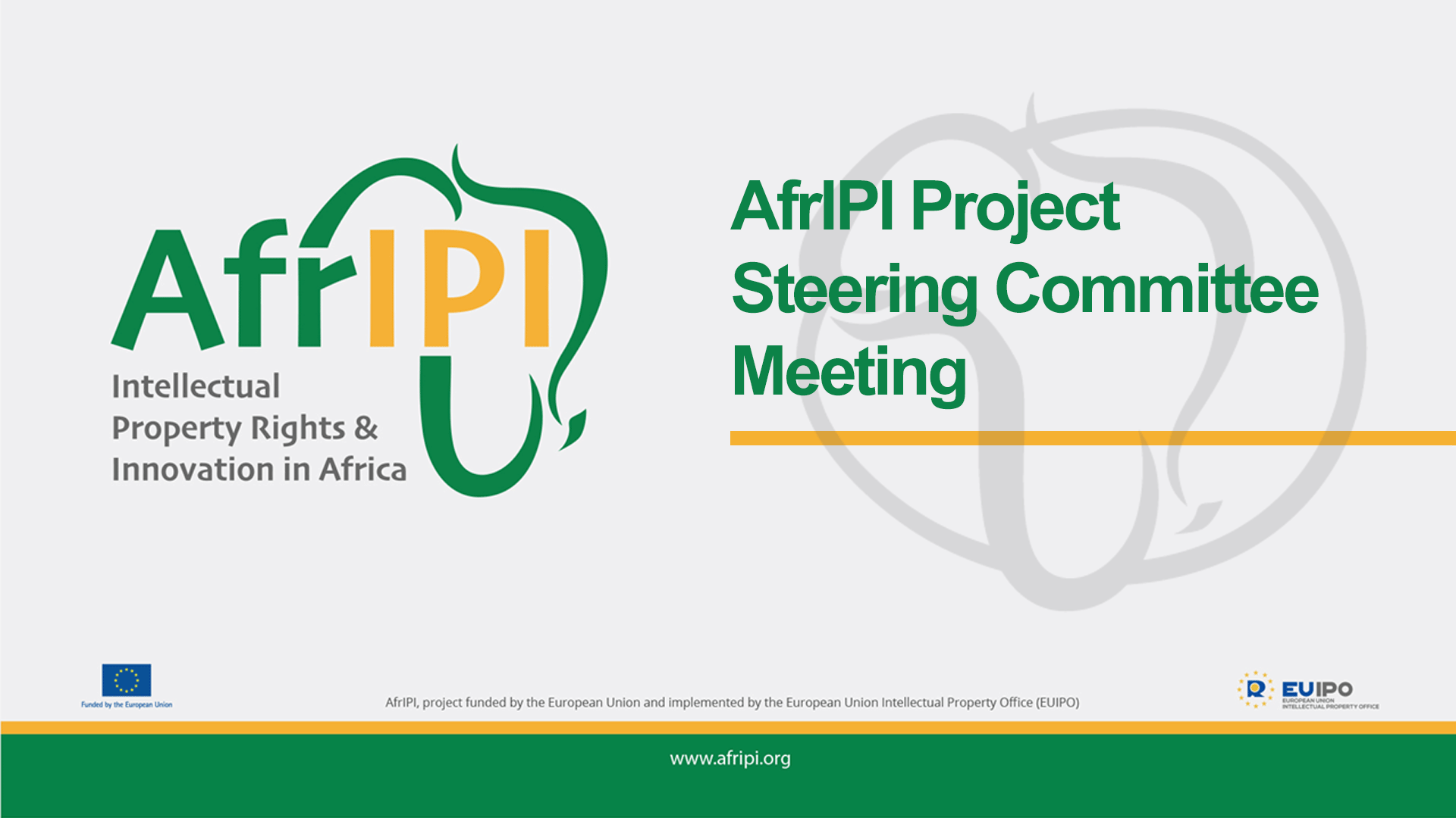 Afripi logo and title of the event
