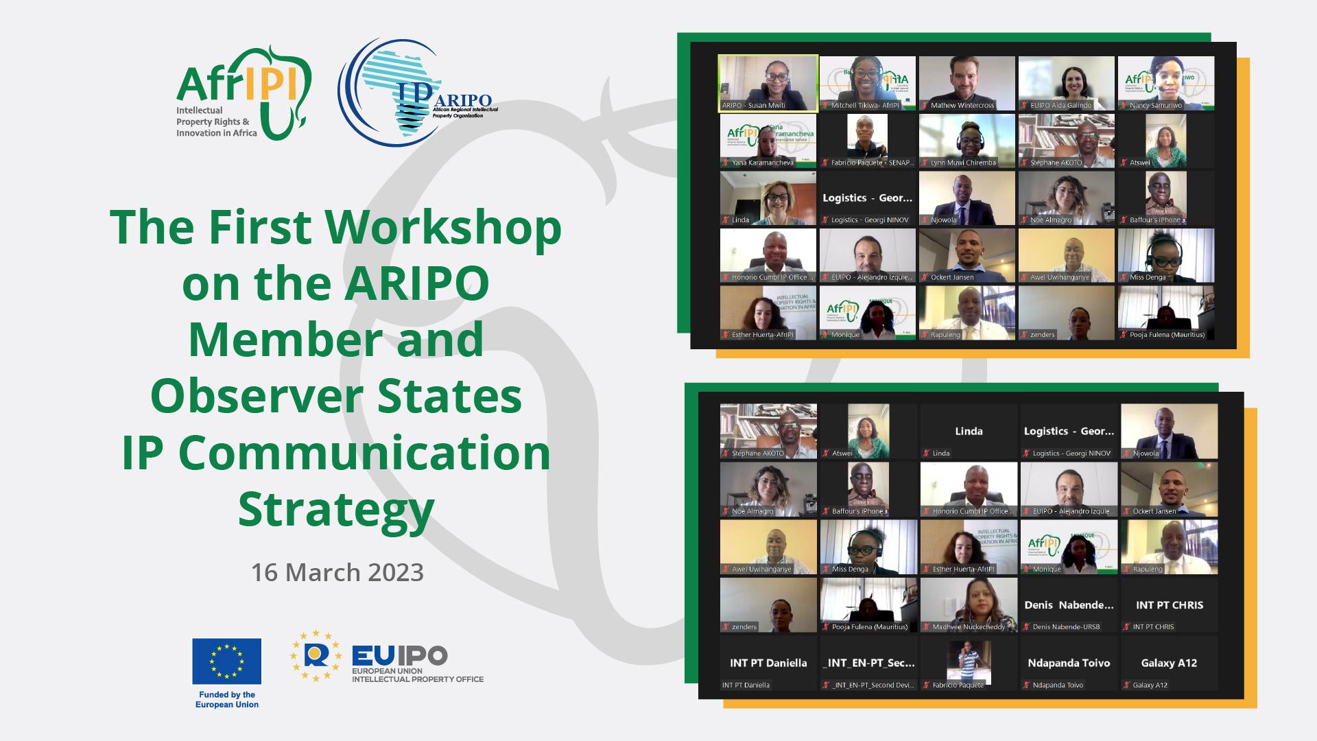 A datascreen with the participants in it and text next to the screen