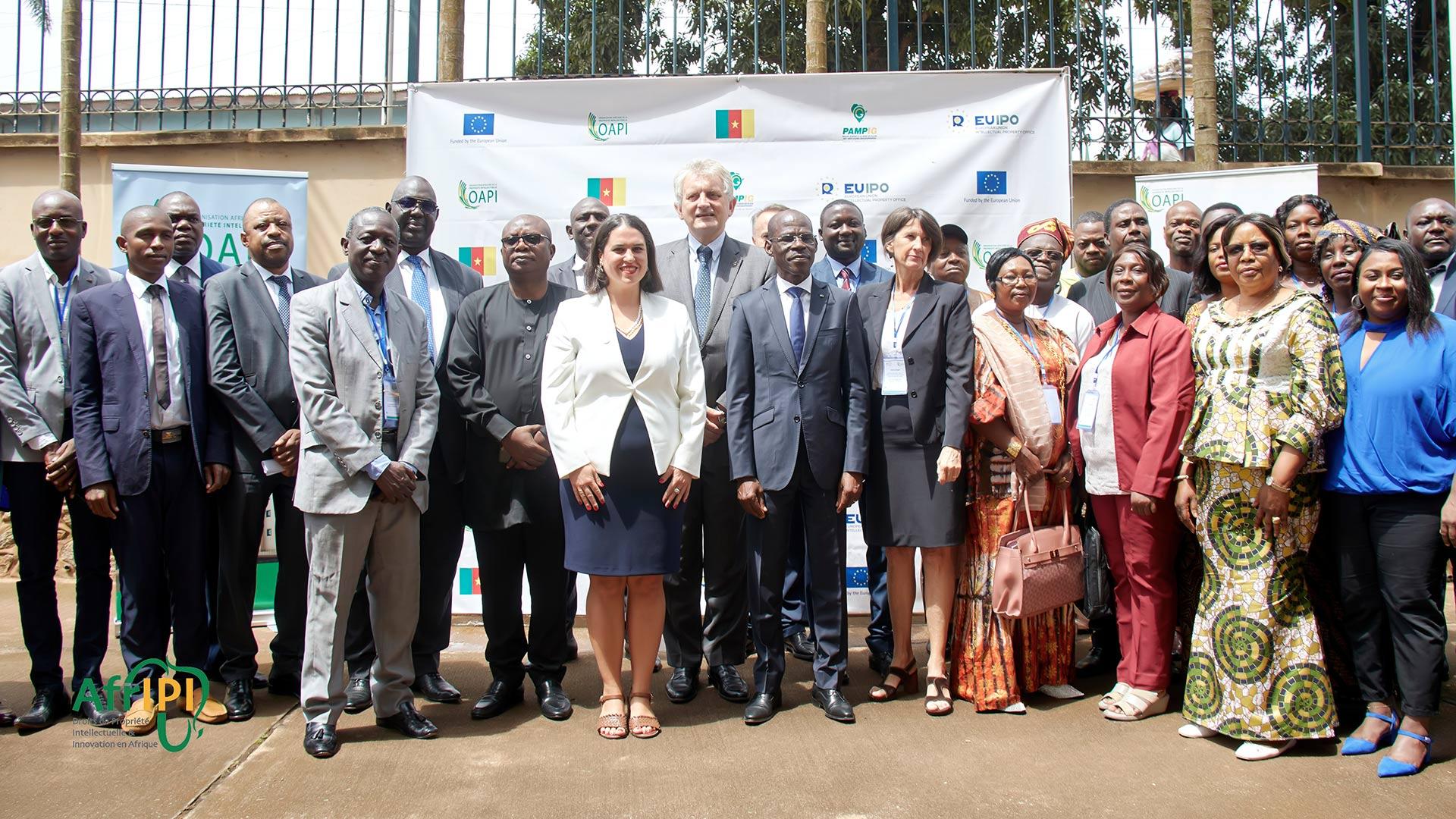 Group photo from the meeting - Afripi logo on the image